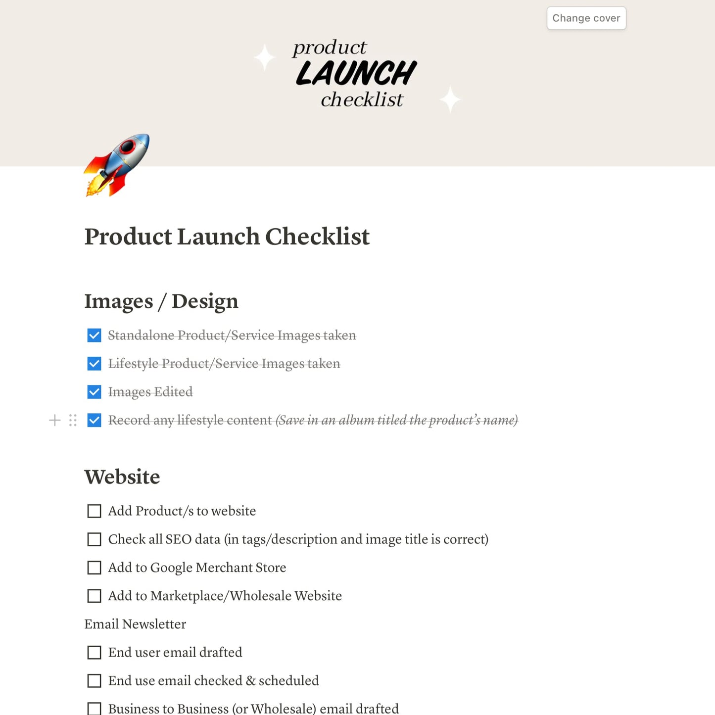 Marketing Notion Planner for Creative Business Owners