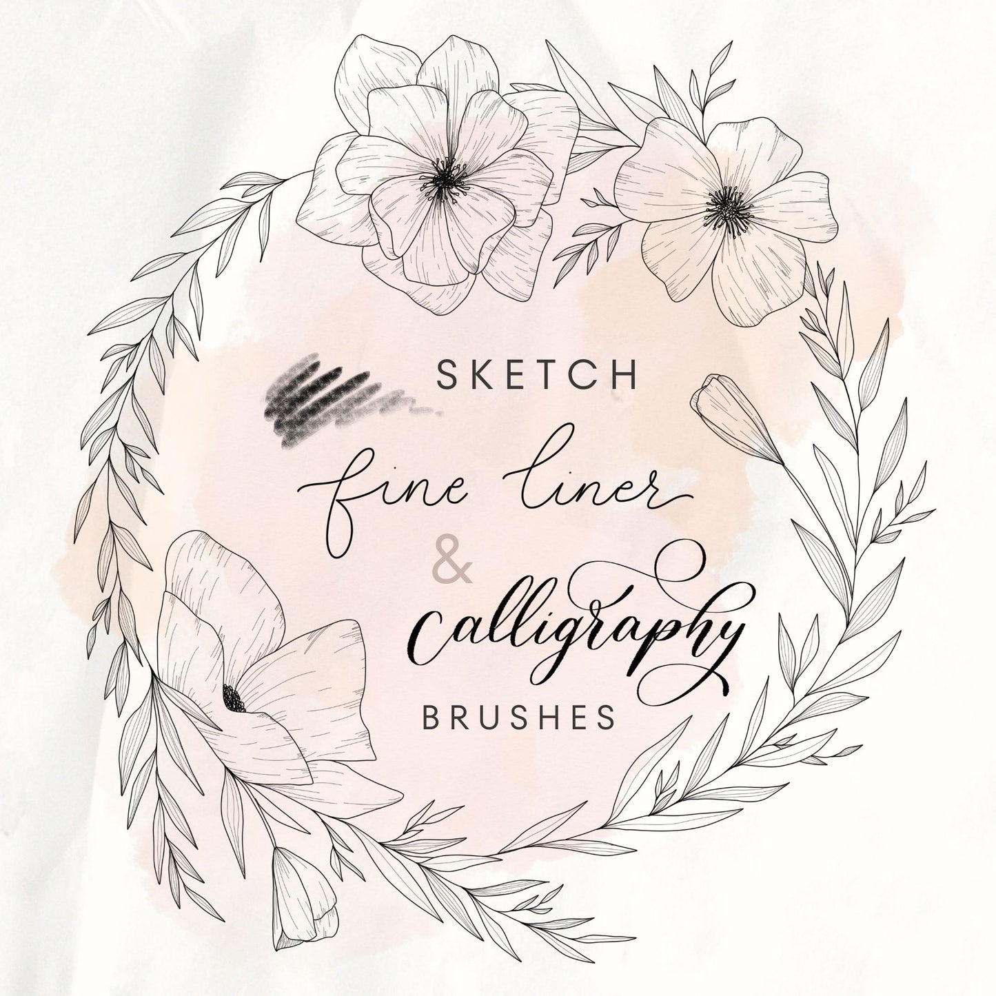 Floral Calligraphy Procreate Brush Collection