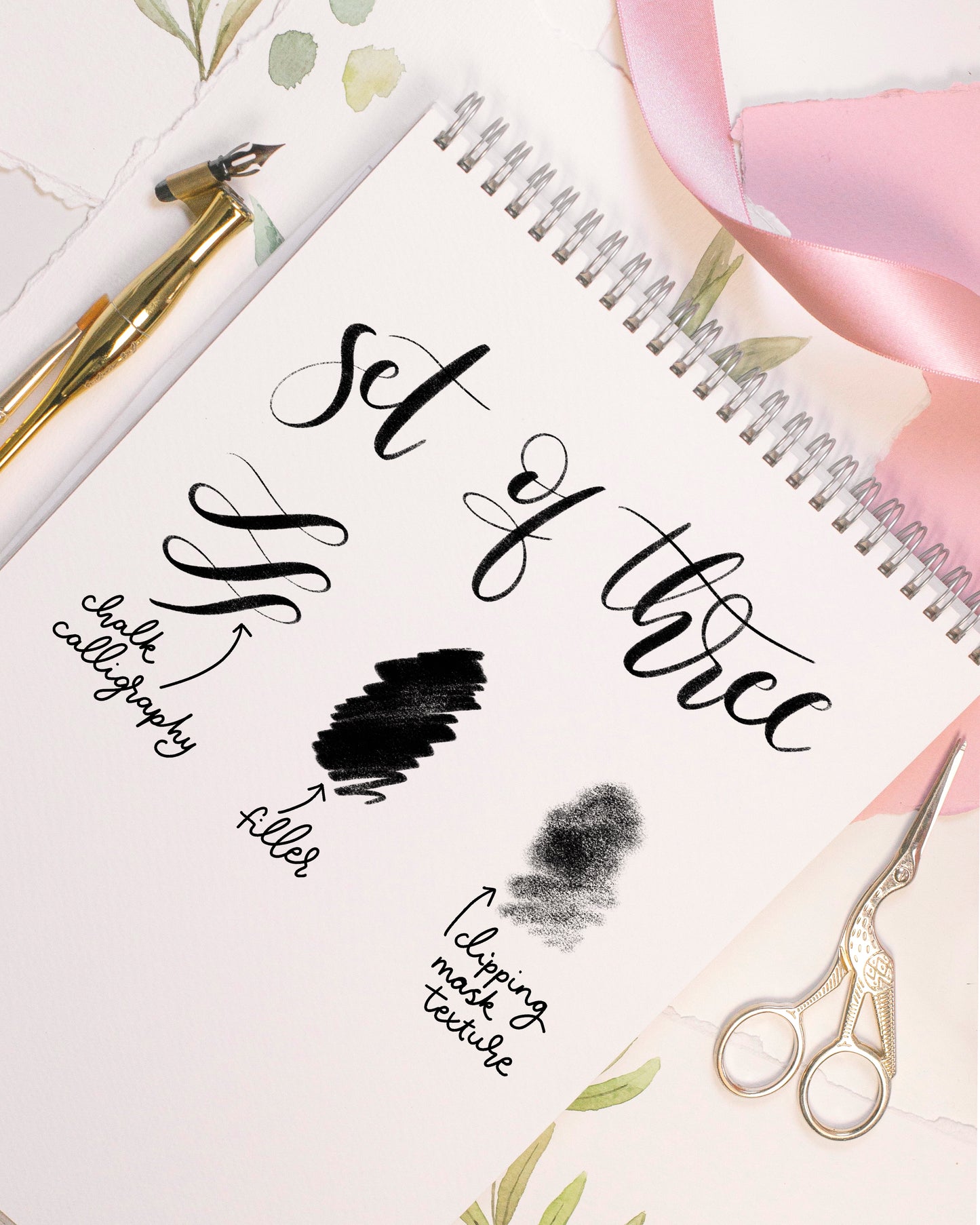 Textured Hand Lettering Procreate Brushes